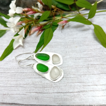 Sea glass earrings