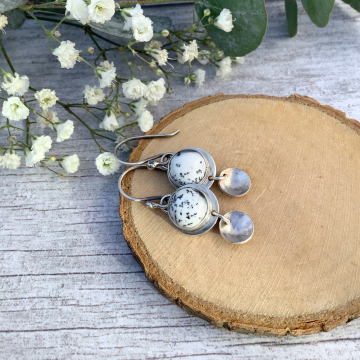 Dendritic agate earrings